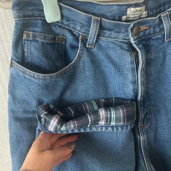 Vintage LL Bean Flannel lined Jeans - Picture 2 of 6